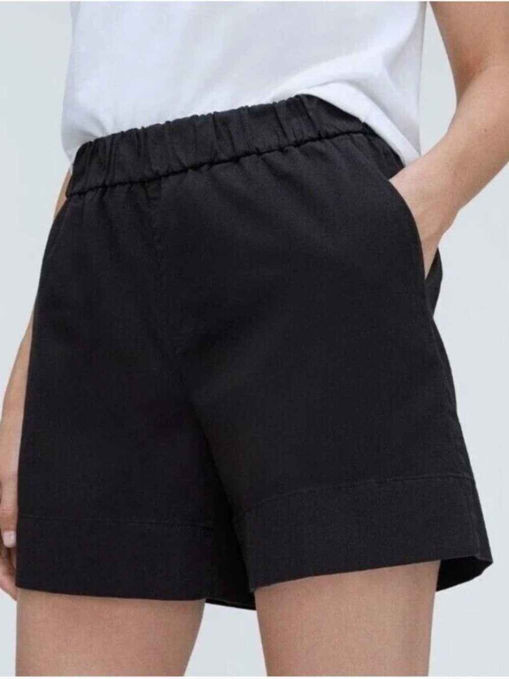Everlane The Easy Short Cotton Black Size 8
